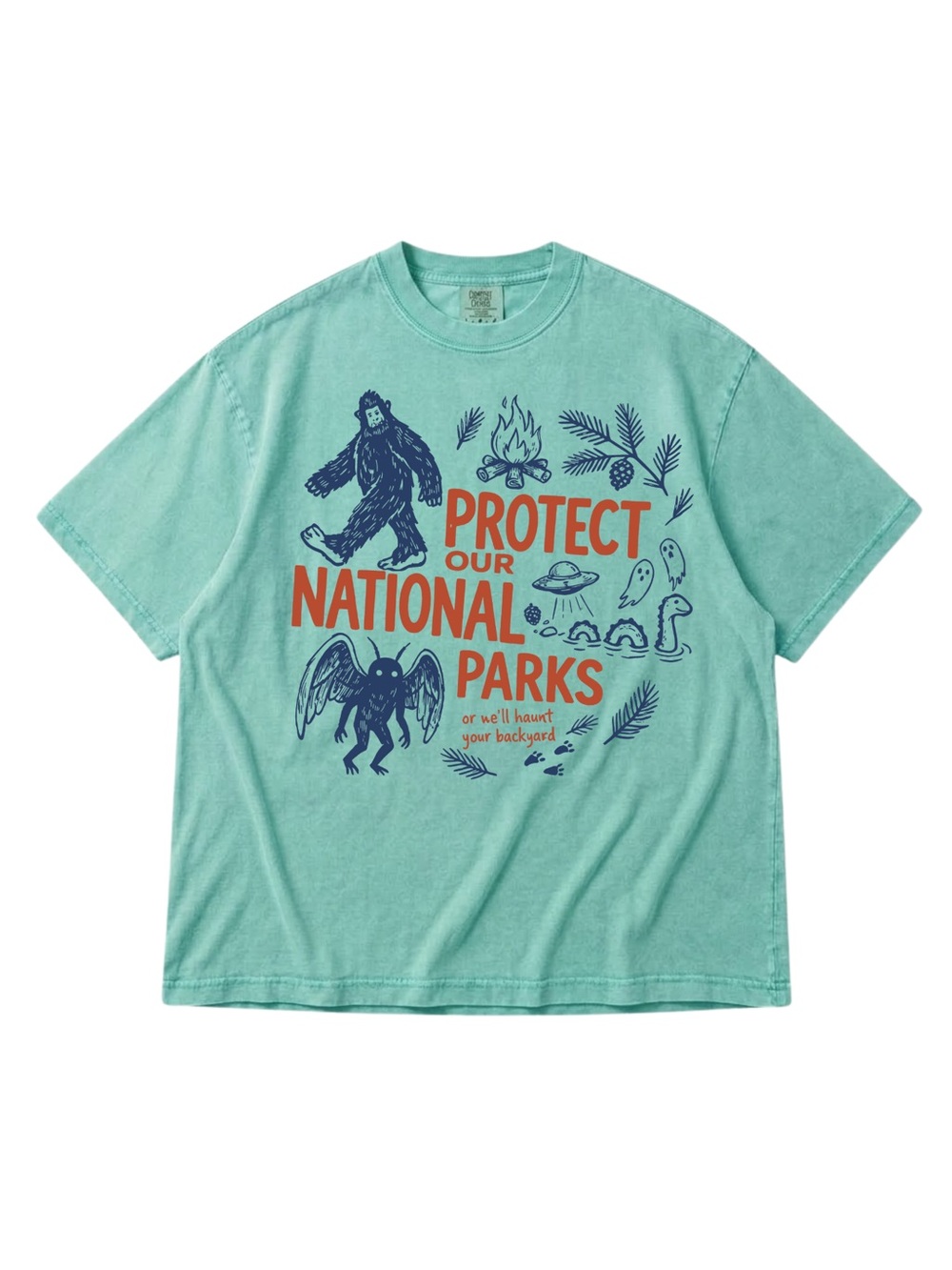 Comfort Colors Seafoam Graphic 'Protect Our National Parks' Tee